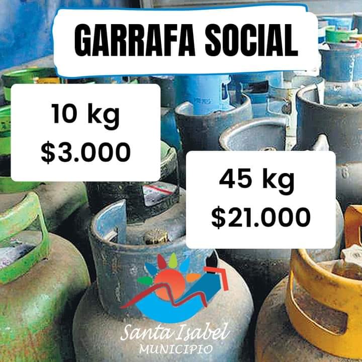 Santa Isabel: Nueva Oportunidad de Recarga de Garrafas Sociales el 8 de Diciembre