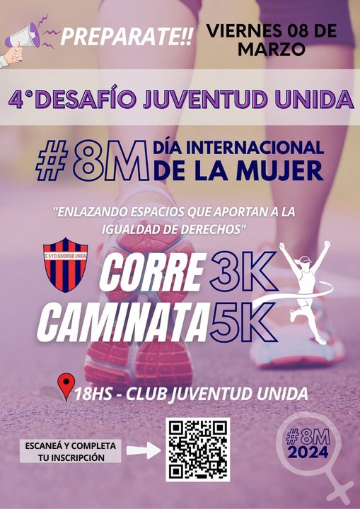 Únete al 4to Desafío Correcaminata en Santa Isabel por el Día Internacional de la Mujer